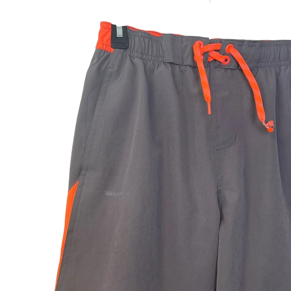 Nike Men's Swim Trunks Gray & Orange Athletic Shorts Size Small‎